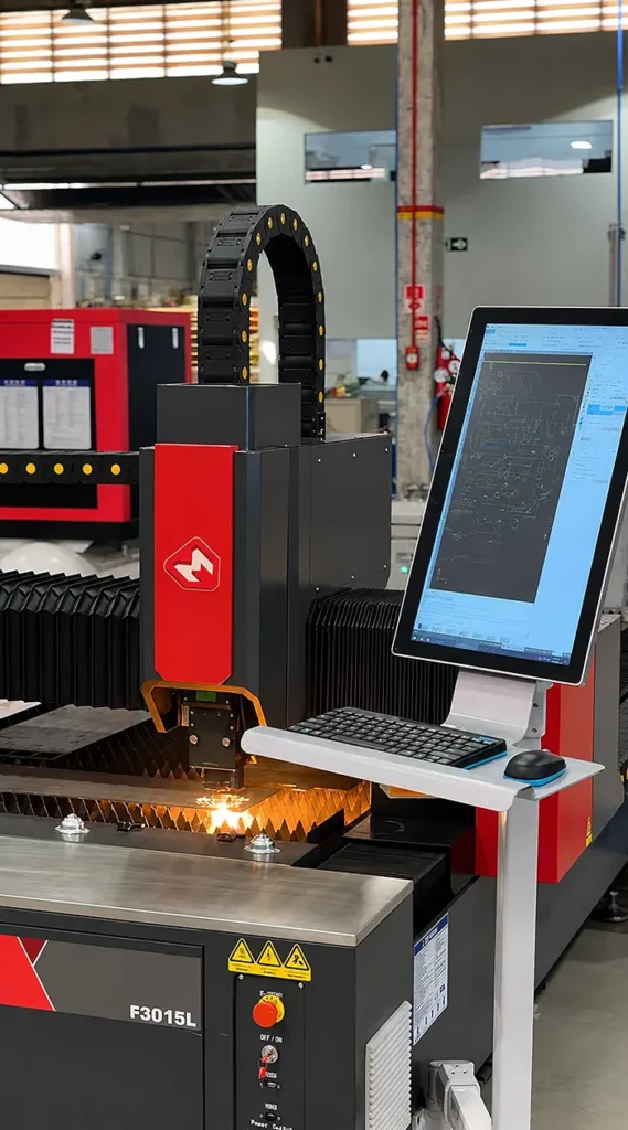 Máquina de corte a laser de fibra F3015L Megaplasma